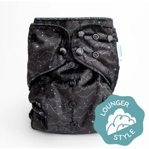 Patterned Lounger Pocket Cloth Diaper — Minky Fleece with Athletic Wicking Jersey