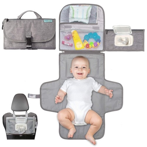 Kopi Baby Portable Diaper Changing Pad - Changer Classic, Grey