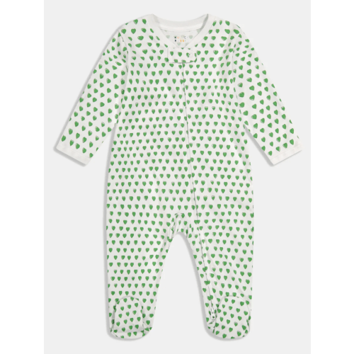 Infant Hearts Zipper Footie | 3-6M