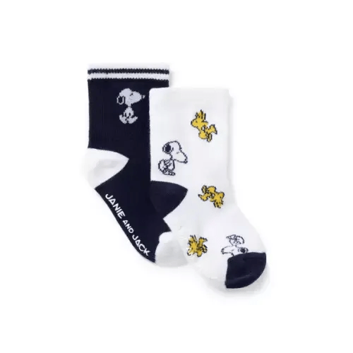 Baby Merchant Marine And Jet Ivory PEANUTS™ Baby Sock 2-Pack by Janie and Jack