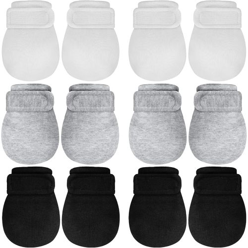 Newcotte Adjustable Baby Mittens No Scratch Newborn Cotton Breathable Gloves Warm Baby Mitts for Boys
