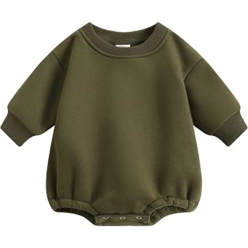 Bafeicao Baby Boy Girl Fleece Sweatshirt Bubble Romper Thick Clothes