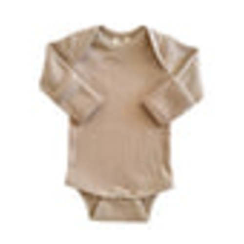 Desert Tan / Organic Ribbed Long Sleeve Bodysuit – SpearmintLOVE