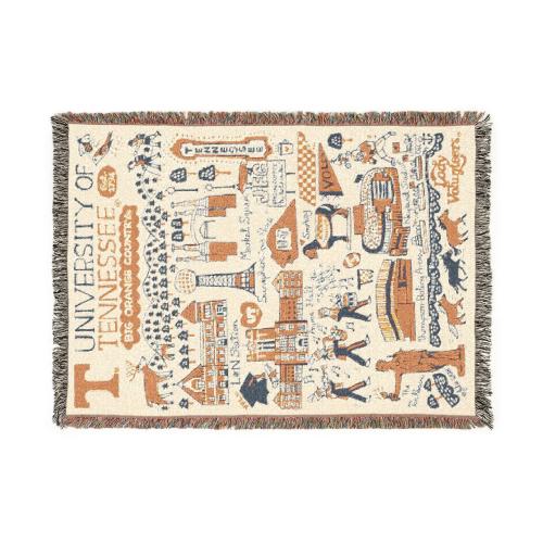 University of Tennessee Volunteers Woven Blanket | campus landmarks tapestry throw
