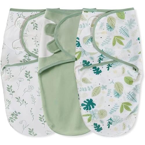 3-Pack Organic Baby Swaddle Sleep Sacks,Nursery Swaddling Blankets,Swaddles for Newborns Infant 0-3 Months