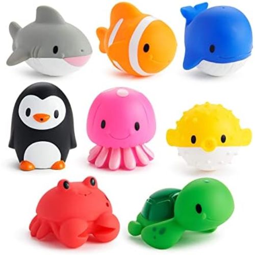 Munchkin Ocean Sea Animal Squirt Bath Toys, 9+ Months, 8 Pack