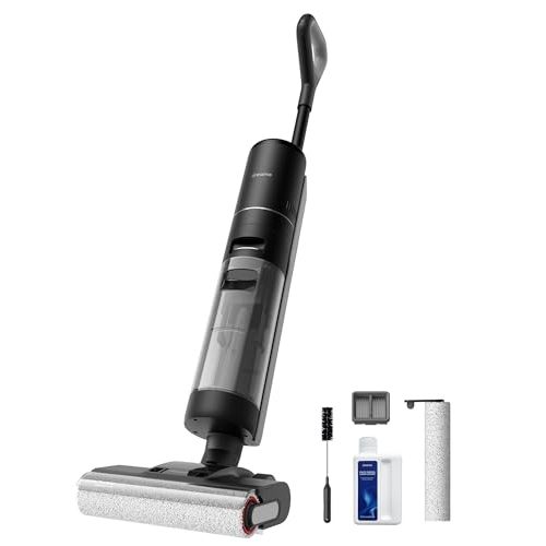 DREAME H12 PRO Vacuum Mop, Wet Dry Vacuum Cleaner for Hard Floor, Vacuum and Mop at The Same Time for Wet & Dry Messes, Auto Self-Cleaning, Edge to Edge Cleaning with Hot Air Drying