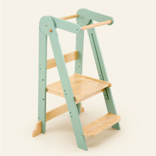 HARPPA Nordi | Foldable Toddler Tower – Compact Montessori-Inspired Standing Tower for Ages 2–6, Wooden Convertible Tower for Kitchen, Bathroom & More