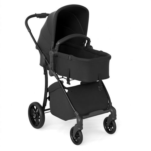 2 in 1 Bassinet Stroller with Reversible Reclining Seat Black