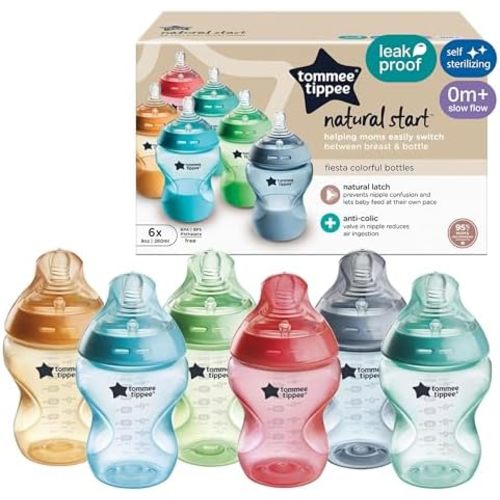 Tommee Tippee Natural Start Baby Bottles, Anti-Colic, 0m+, 9oz