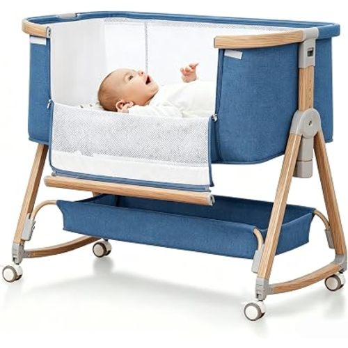 Baby Bassinet, 3 in 1 Bassinets Bedside Sleeper with Waterproof Sheets