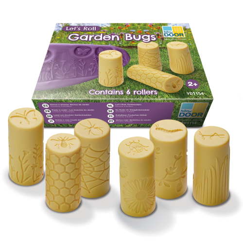 Yellow Door Let's Roll, Garden Bugs Rollers, Set of 6