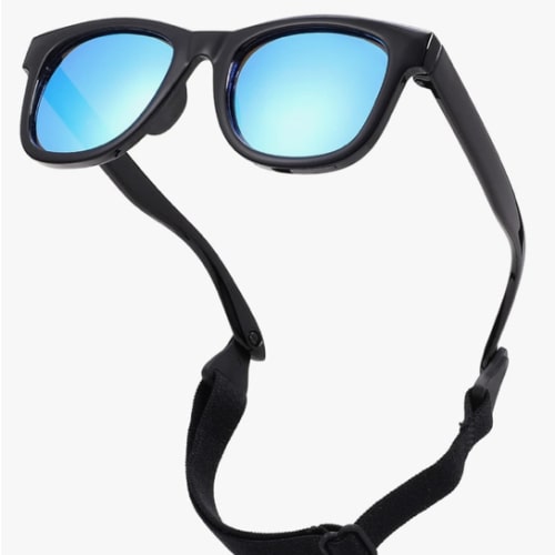 COASION Bendable Flexible Polarized Newborn Baby Sunglasses with Strap for Infant Boys Girls Age 0-12 Months CA8042