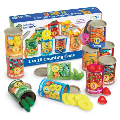 1 to 10 Counting Cans