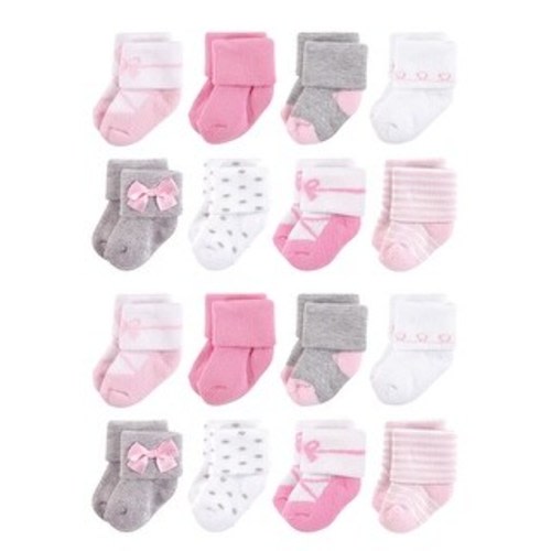 Little Treasure Cotton Rich Terry Socks 16-Pack, Ballerina