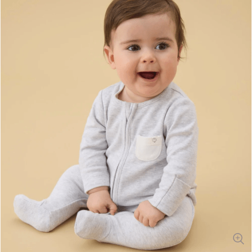 Clever Zip Sleepsuit - Gray Marl