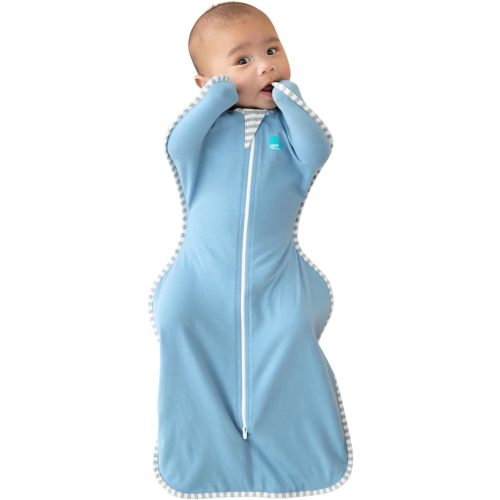 Love to Dream Swaddle UP, Baby Sleep Sack, Self-Soothing Swaddles for Newborns, Improves Sleep, Snug Fit Helps Calm Startle Reflex, New Born Essentials for Baby, 1.0 TOG, 3.5-6kg, Blue