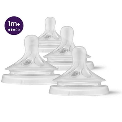 Philips Avent Natural Response Nipple Flow 3, 1M+, 4pk, SCY963/04