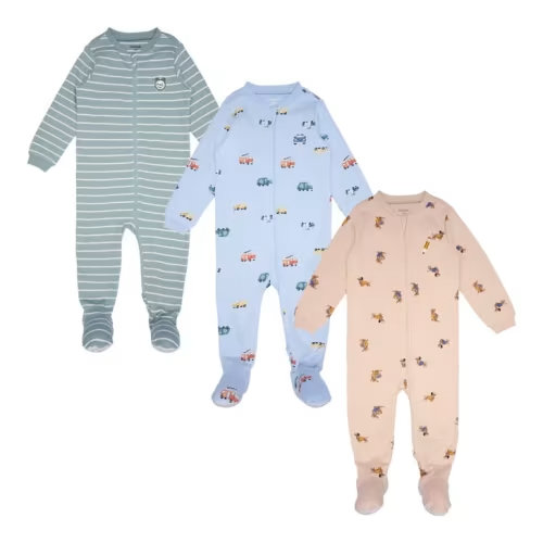 Pekkle Infant Organic Cotton Sleeper, 3-pack | Costco