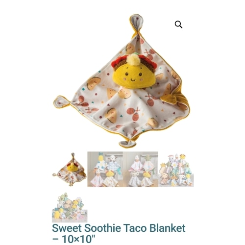 Sweet Soothie Taco Blanket – 10×10″ - Mary Meyer Stuffed Toys