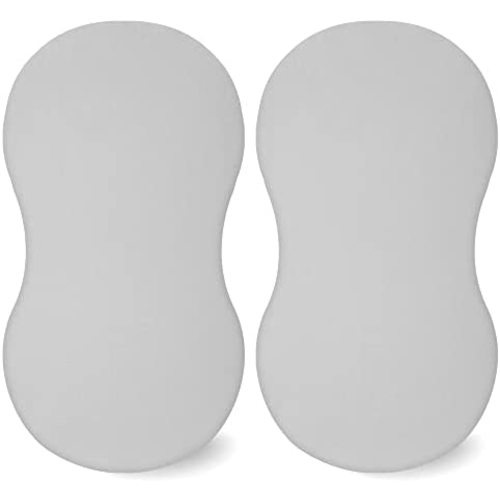 TILLYOU Cotton Fitted Bassinet Sheets for Baby Boy Girl, Fit for Halo Bassinet Swivel Sleeper, Adapt to Hourglass Bassinet Mattress Sheet, 2 Pack Pale Gray