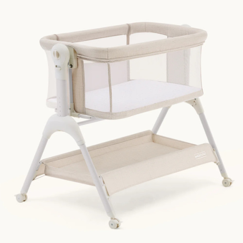 HARPPA Cuddly Sway | 3-in-1 Rocking Baby Bassinet & Bedside Sleeper with Anti-Reflux Mattress for Newborns | Attaches to Bed, Adjustable Height, Tool-Free Setup, Portable Wheels, CPSC Certified, Gentle Rocking Motion | Ideal for Infants, Safe Co-Sleeping