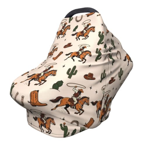 Western Car Seat Covers Baby Multi-Use Car Seat Canopy Carrier Cover, Breathable Breastfeeding Cover Western Baby Stuff Boys & Girls