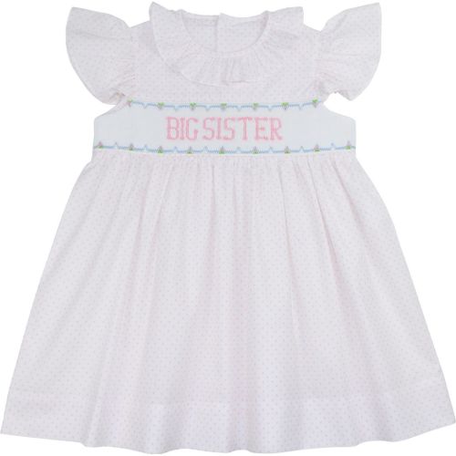 Pink Dot Smocked Big Sister Dress