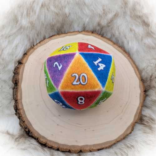 Knee-High Knights Plush Toy D20 Dice, Baby's First Dice, Emotional Support Dice, Soft Plush Toy, Crinkly Plush Toy, Plushie, Handmade Toy