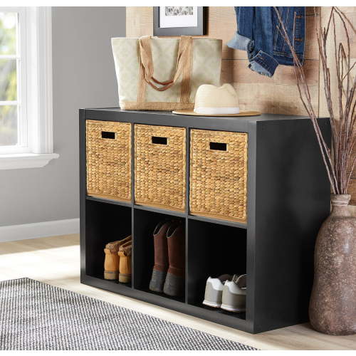 Better Homes & Gardens 6 Cube Storage Organizer, Solid Black