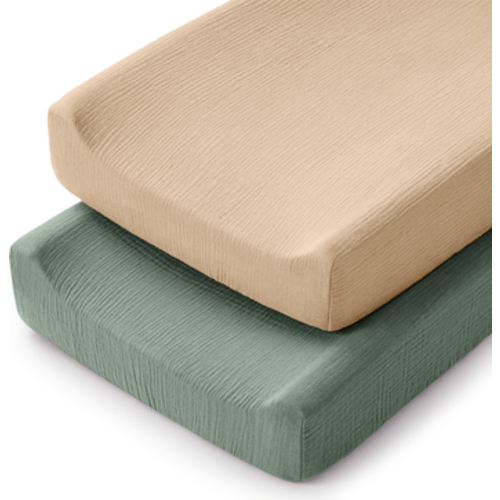 Muslin Fitted Changing Pad Cover - Pack of 2