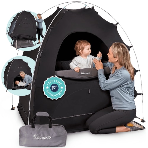 Hiccapop Blackout Tent for Pack and Play, Portable Crib Tent, Blackout Canopy Cover, Sleep Pod for Kids, Pack and Play Blackout Cover and Tent
