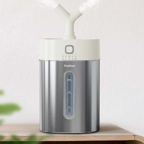 Feeka, Humidifier, 1 gal, Quiet, Dishwasher Safe, Stainless Steel, 4L