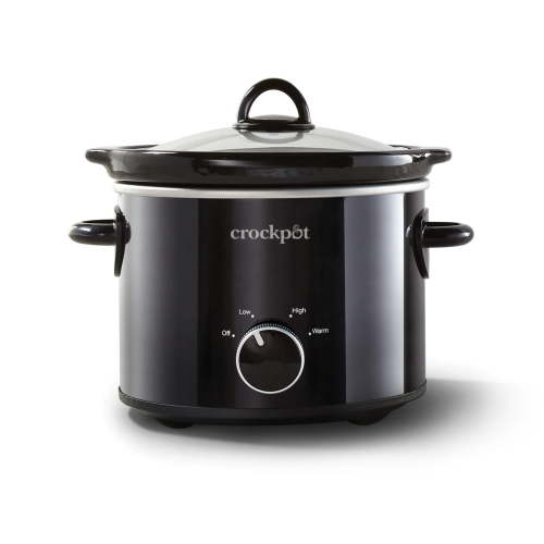 Crock-Pot, Slow Cooker, 2-Quart, Black with Adjustable Heat Settings