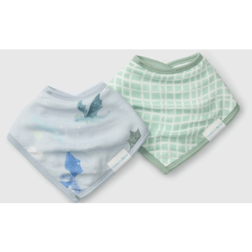 Bandana Baby Bib 2-Pack - Magical Dragons