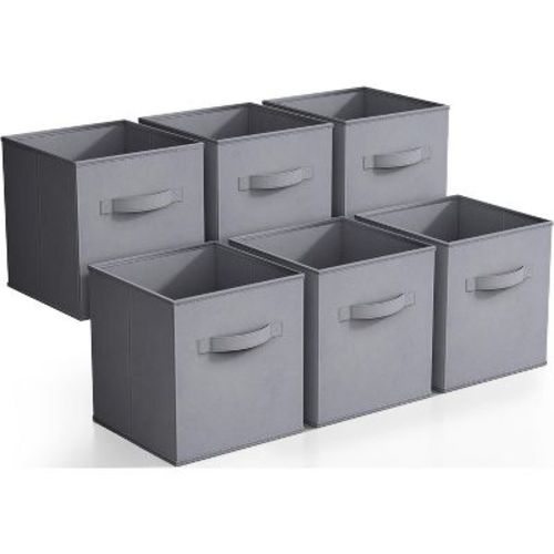 Sorbus 6 Pack 11 Inch Foldable Storage Cubes with Handle- for Organizing Home, Shelves, Nursery, Playroom, Closet and More