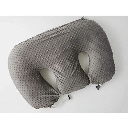 Twin Z Pillow Grey - The #1 Rated Twin Breastfeeding and Bottle Feeding Pillow! A Must Have for Twins! - Cuddle Grey DOTS The Ultimate Baby Essentials! The Best in Twins Baby Gear!