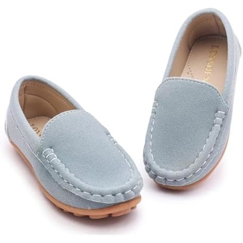 LONSOEN Boys Girls Loafers Casual Dress Shoes Boat Toddler Little Kid