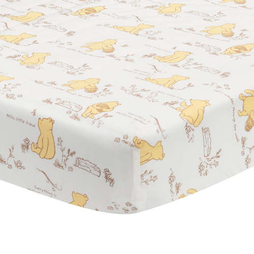 Disney Baby Storytime Pooh 100% Cotton Fitted Crib Sheet - White
– Lambs & Ivy