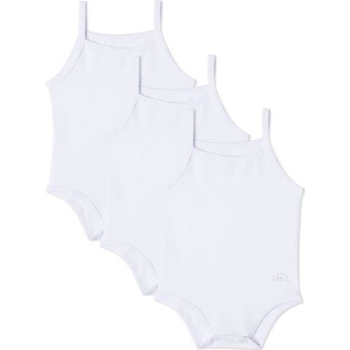3 Pair Pack Baby and Toddler Combed Cotton Bodysuits, 3M