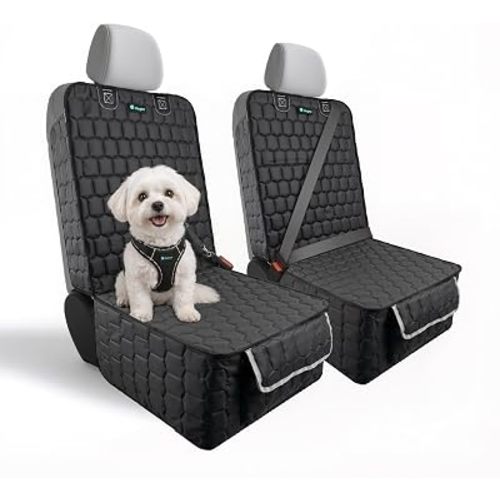 Meginc 2-Pack Front Seat Covers for Dogs, Waterproof Car Seat Protectors