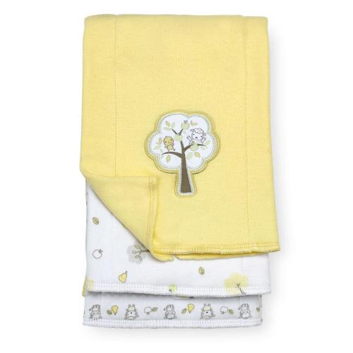 Koala Baby 3 Pack Interlock Burp Cloths - Yellow Tree