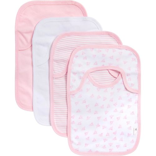 Burt's Bees Baby Infant Pull On Bibs, 100% Organic Cotton Lap Shoulder Style Drool Cloths, Newborn Essentials