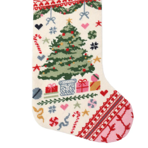 Velvet Cuff Christmas Tree Stocking | Over The Moon
