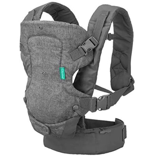 Infantino Flip Advanced 4-in-1 Carrier - Ergonomic, convertible, face-in and face-out front and back carry for newborns and older babies 8-32 lbs