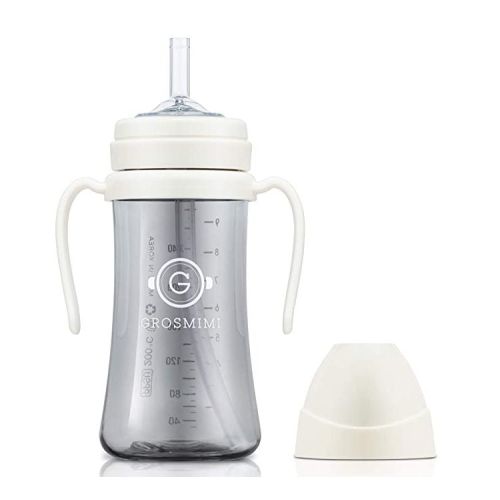 Grosmimi PPSU Straw Cup - 10oz (300ml) White 10oz