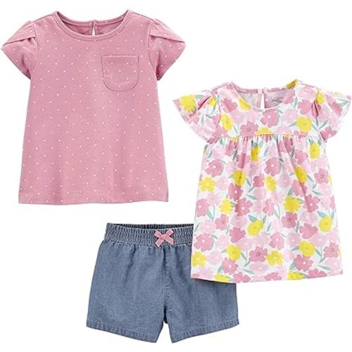 Simple Joys by Carter's baby-girls 3-piece Playwear Set