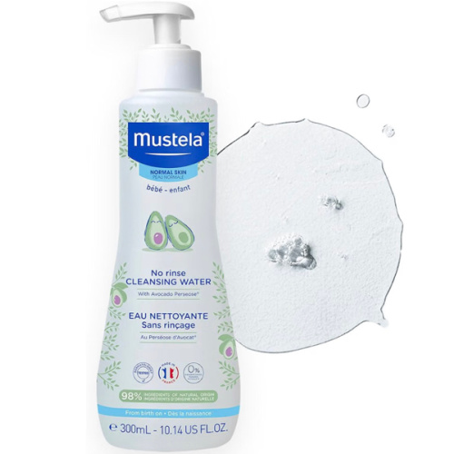 Mustela No-Rinse Micellar Cleansing Water for Babies - Made with Natural Avocado Perseose & Aloe Vera - Safely Cleans Baby's Face, Hands & Diaper Area - 1 or 2-Pack - Various Sizes