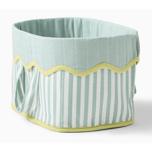 Pink Chicken Stripe Diaper Caddy