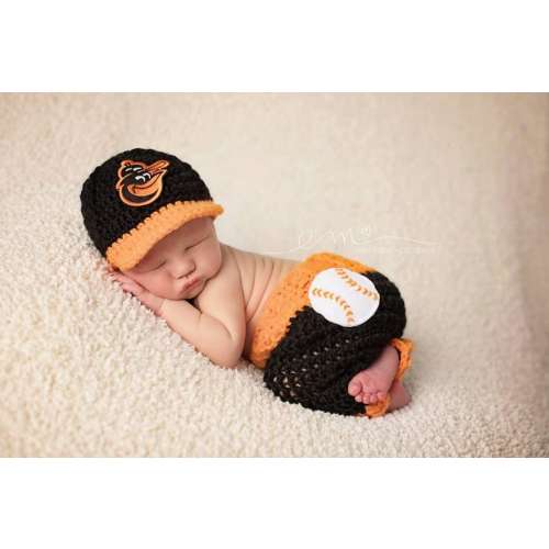 Crochet Baltimore Orioles Baseball cap